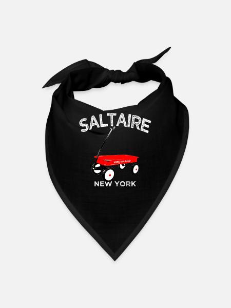 SALTAIRE Fire Island red wagon summer LI NY  - Bandana - black - Front