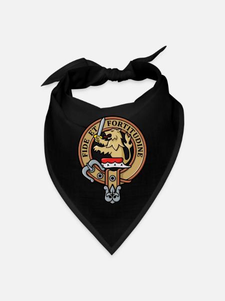 Clan Farquharson Crest - Bandana - black - Front