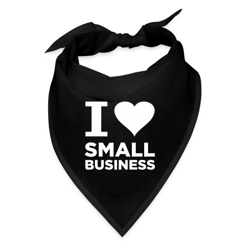 I Heart Small Business Logo (All White) - Bandana