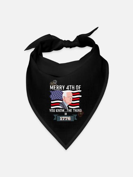 Biden Dazed Merry 4th Of You Know The Thing - Bandana - black - Front