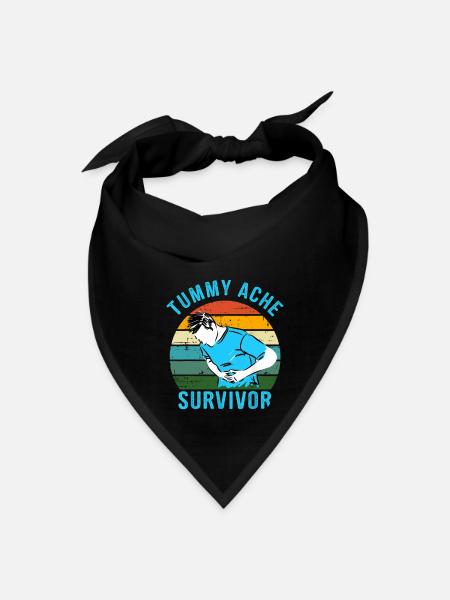 Vintage Tummy Ache Survivor - Bandana - black - Front