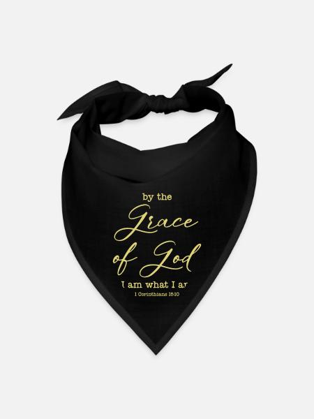 By The Grace of God, I Am What I Am Christian - Bandana - black