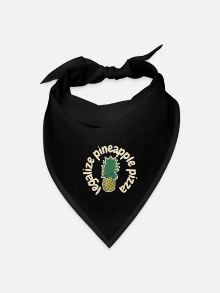 Legalize Pineapple Pizza - Bandana - black