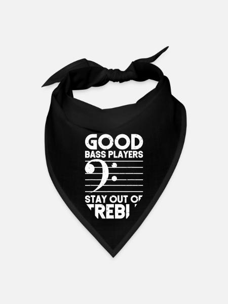 Bass Player Men Bass Guitar Player Bassist - Bandana - black - Front