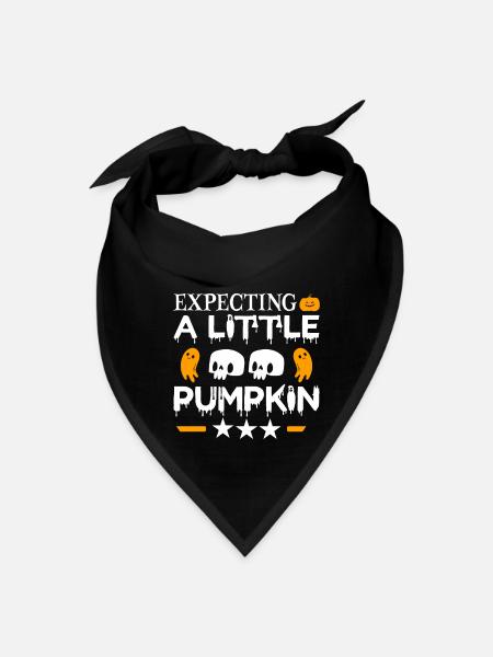 Expecting A Little Pumpkin - Bandana - black - Front