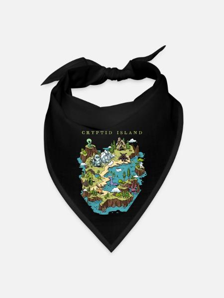 Cryptid Bigfoot Loch Ness Monster Mothman Jersey - Bandana - black - Front