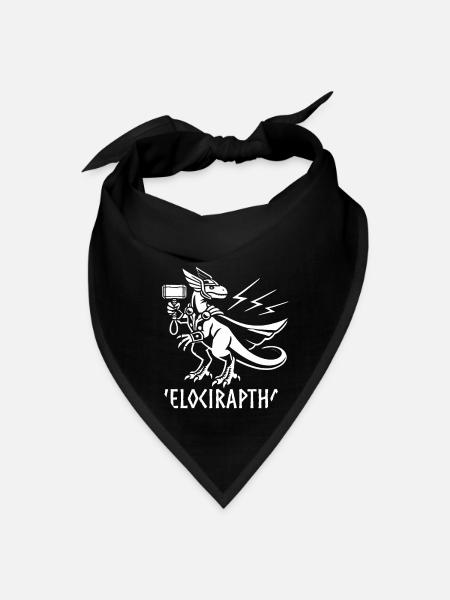 Raptor rapthor funny viking vikings velociraptor - Bandana - black - Front