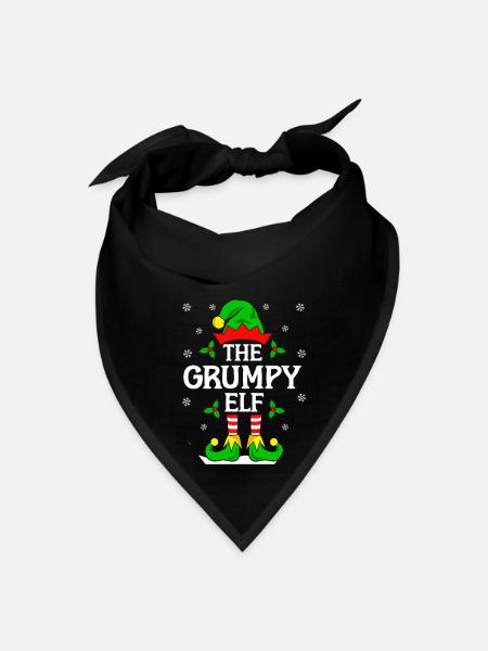 The Grumpy Elf - Bandana - black - Front