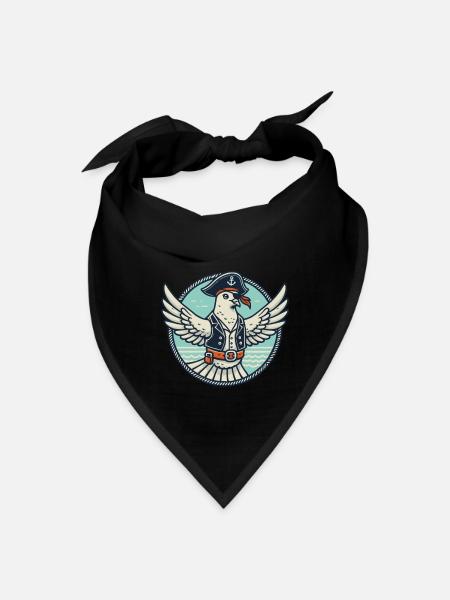 Colombe pirate légendaire - Bandana - noir - Devant
