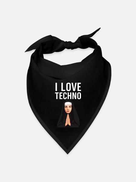 I Love Techno – Pray for the Drop - Bandana - black - Front