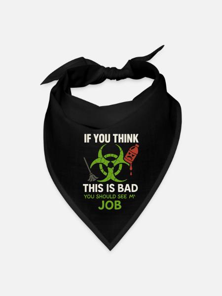 Forensic Cleaner Dark Humor Crime Scene Biohazard - Bandana - black - Front