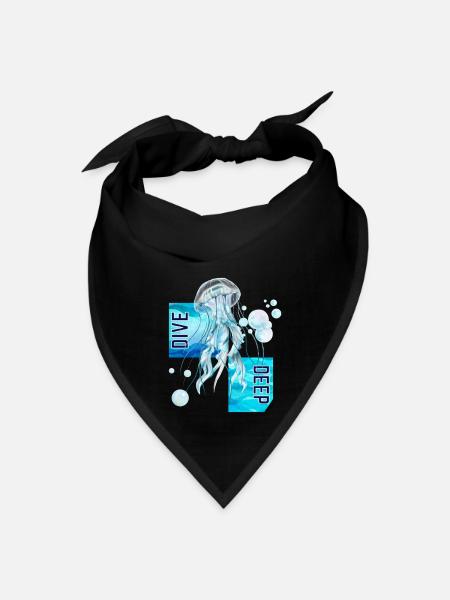 Abyssal Jelly Luminous Depth Journey - Bandana - black - Front