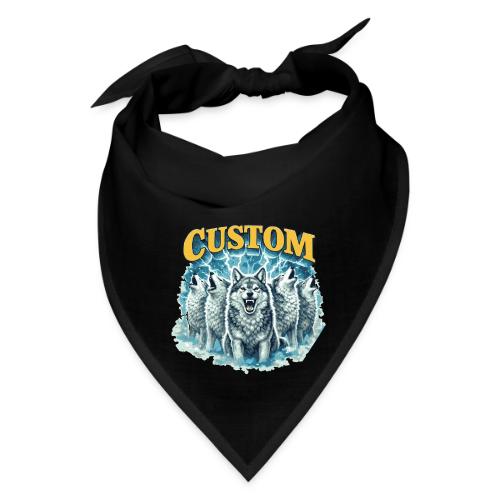 Custom Wolf Pack Howling Moon Vintage Wilderness - Bandana