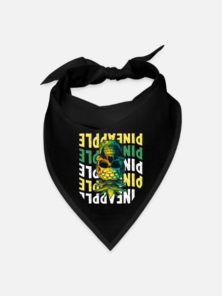 Upside Down Pineapple - Bandana - black - Front