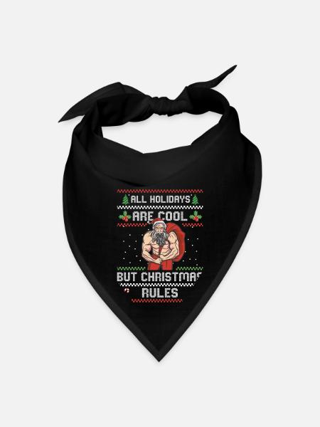 Ugly Christmas But Christmas Rules - Bandana - black