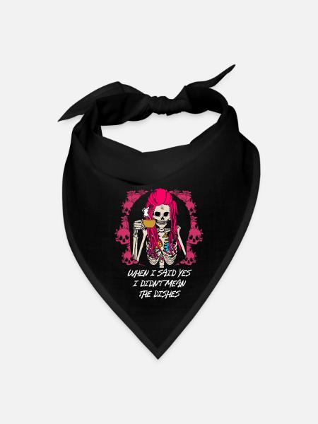 When I Said Yes I Didnt Mean the Dishes Funny Enga - Bandana - black
