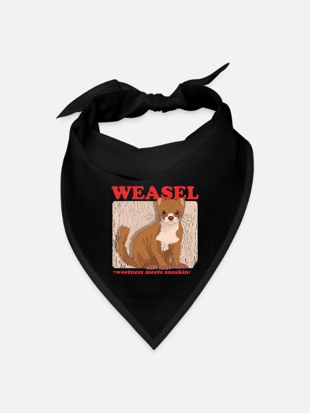 Least Weasels Sweetness Weasel - Bandana - black - Front