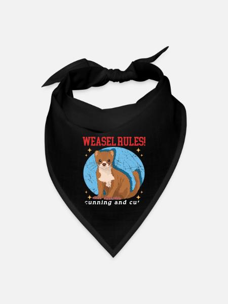 Weasel Cunning And Cute Least Weasels - Bandana - black - Front