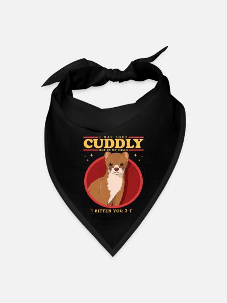 Weasels May Look Cuddly Least Weasel - Bandana - black - Front