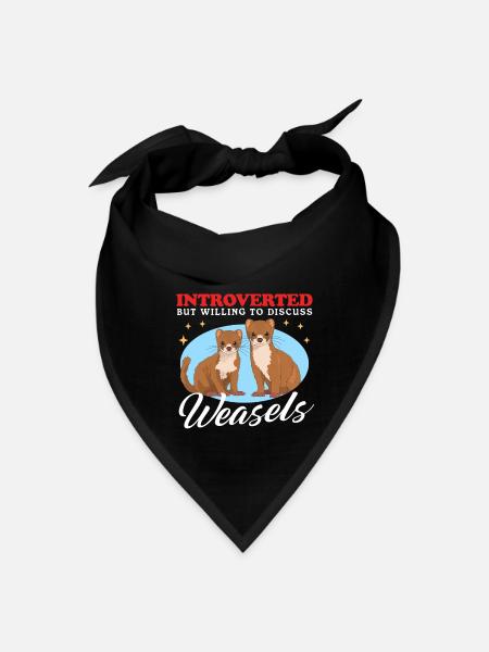Least Weasel To Discuss Weasels - Bandana - black - Front