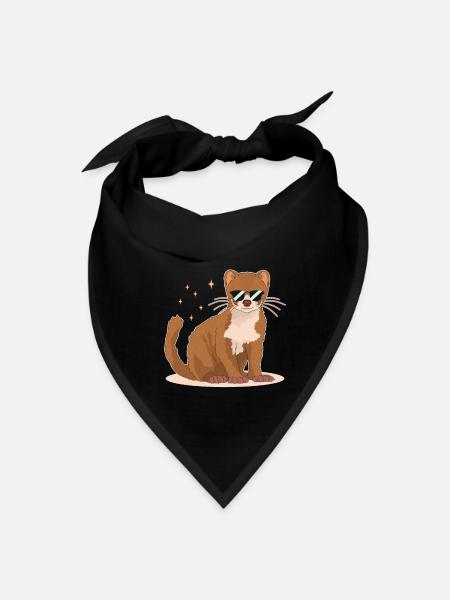 Least Weasel Cute Weasels - Bandana - black - Front