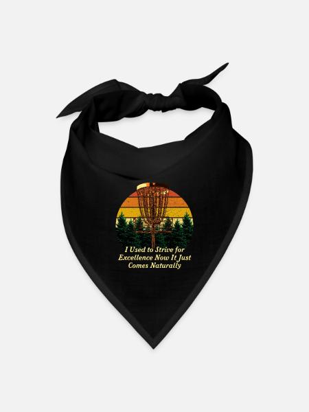 Used to Strive for Excellence Disc Golf Contest Go - Bandana - black - Front