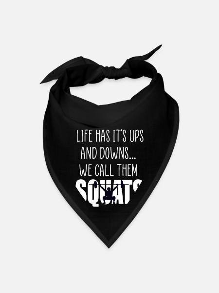Squats gym quote - Bandana - black - Front