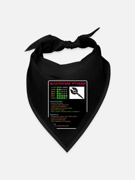 Sorcier légendaire - Bandana - noir - Devant