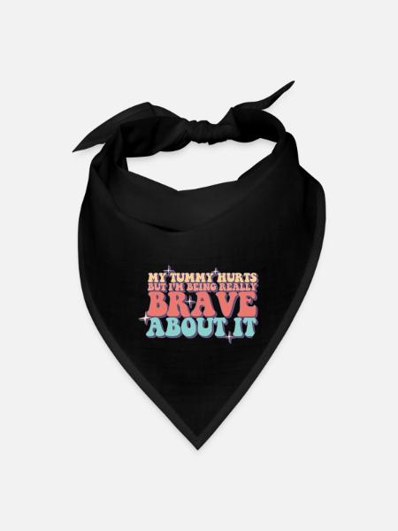 My Tummy Hurts Funny Lactose Intolerance Tummy - Bandana - black - Front