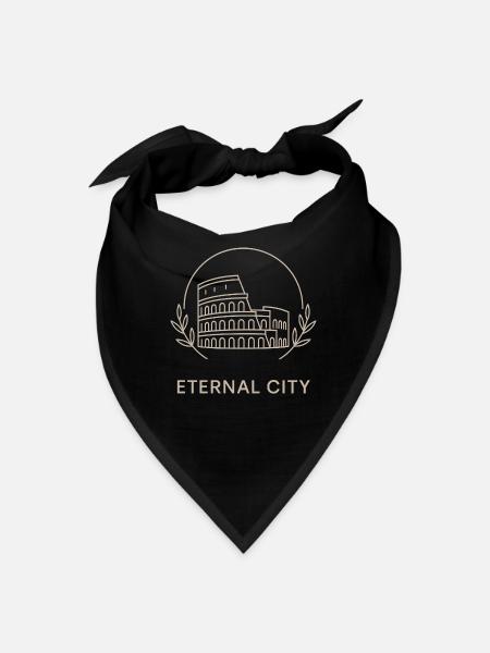 Eternal City Colosseum Outline - Bandana - black