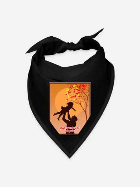August Father Silhouette - Bandana - black - Front