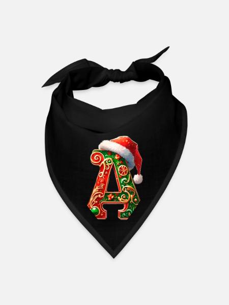 Elegant letter A - Bandana - black