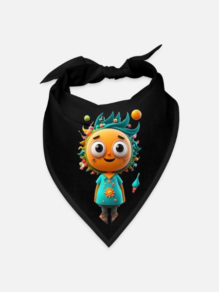 Bumblebee - Digital Cartoon Character - Bandana - black - Front