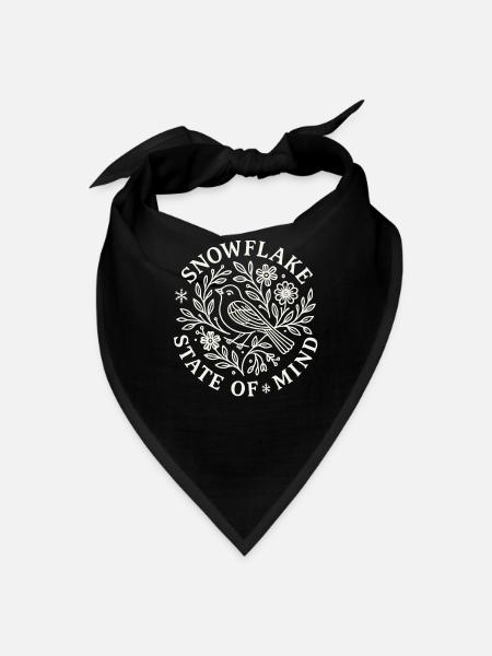Snowflake State of Mind - Bandana - black - Front