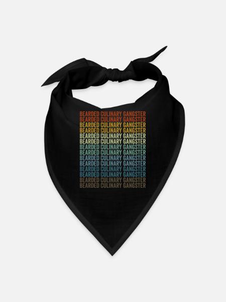 Bearded Culinary Gangster Chef Cooking Culinary - Bandana - black - Front