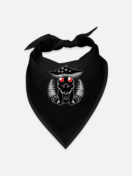 Mothman Mushroom Cryptid Cryptozoology - Bandana - black - Front