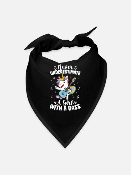 Bass Girl Female Bass Player - Bandana - black - Front