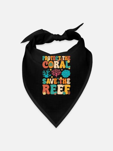 Coral Reef Coral Aquarium - Bandana - black - Front