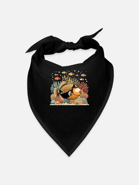 Humuhumunukunukuapua'a Hawaiian Reef Triggerfish - Bandana - black - Front