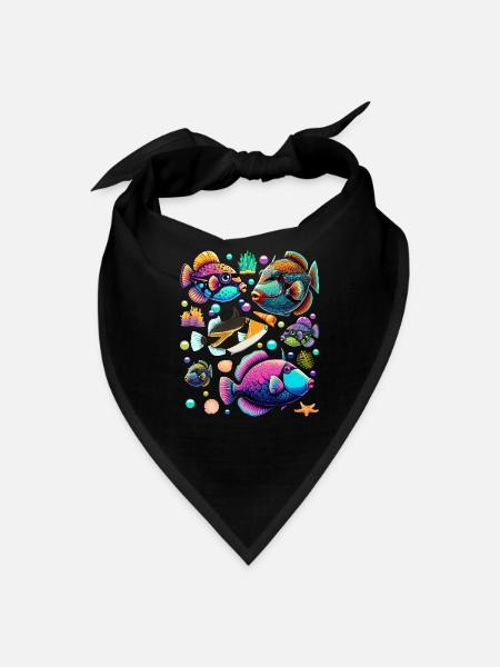 Humuhumunukunukuapua'a Hawaiian Reef Triggerfish - Bandana - black - Front