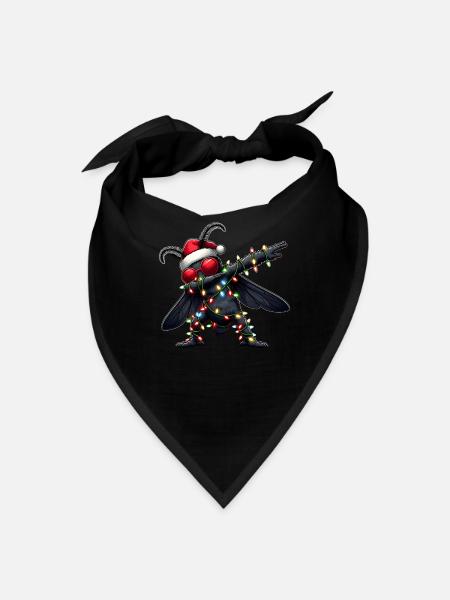 Dabbing Mothman Cryptozoology Cryptid Cute - Bandana - black - Front