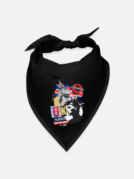 UK Punks - Bandana - black - Front