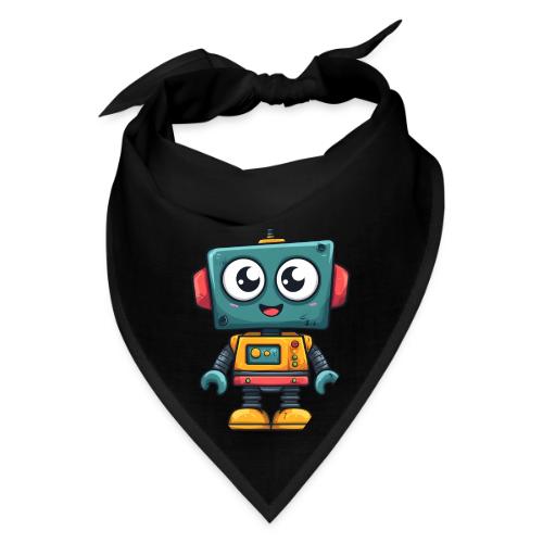 Cute Cartoon Robot Standing with a Smile - Bandana