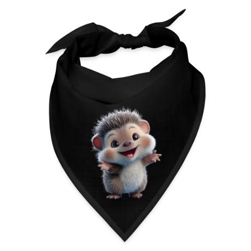 Playful Cartoon Hedgehog with Joyful Pose - Bandana