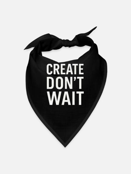 Bold Motivational Quote Design - Bandana - black