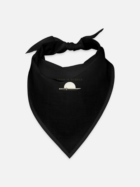 Train in Silence Samurai Katana Minimalist Discipl - Bandana - black - Front