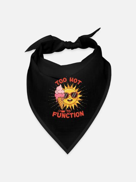 Too Hot to Function - Bandana - black - Front
