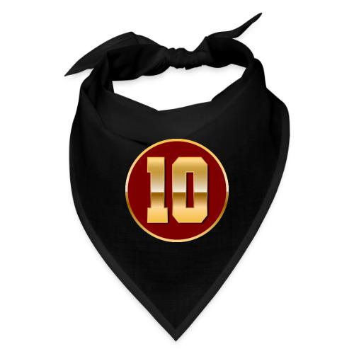 Number 10 in Gold Varsity Font - Bandana