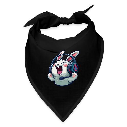 Gamer Bunny Headset Cartoon Design - Bandana