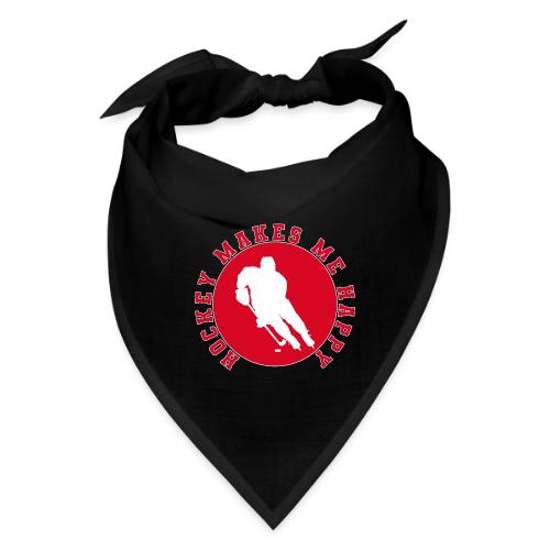 Hockey Makes Me Happy – Ice Hockey Fan Emblem - Bandana